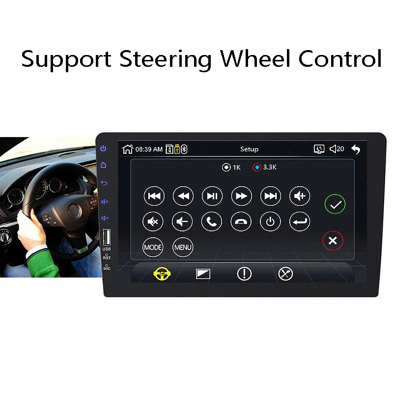 1 комплект DC12V 2 DIN 9 дюймов Android автомобильный Радио плеер Авторадио Bluetooth WIFI USB FM MP5