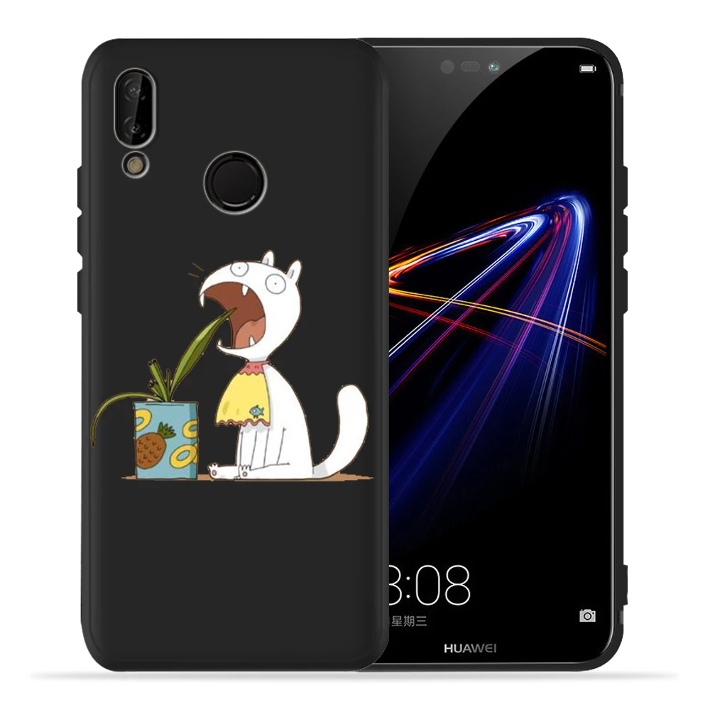 Colorful cat DC 2019 For Huawei Mate 30 Pro 10 20 Note 8 9 Plus P Smart Phone Case back Cover Coque Etui Funda Capa Shell | Мобильные
