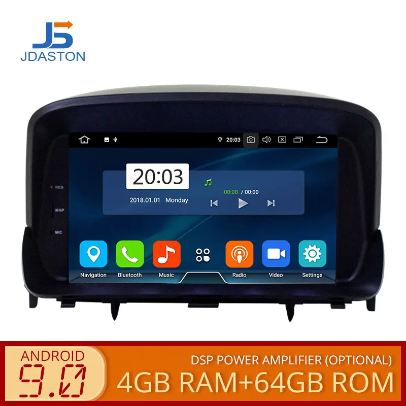 JDASTON Android 9,0 автомобильный dvd-плеер для OPEL MOKKA wifi Мультимедиа gps Навигация стерео 2 Din автоаудио видео плеер