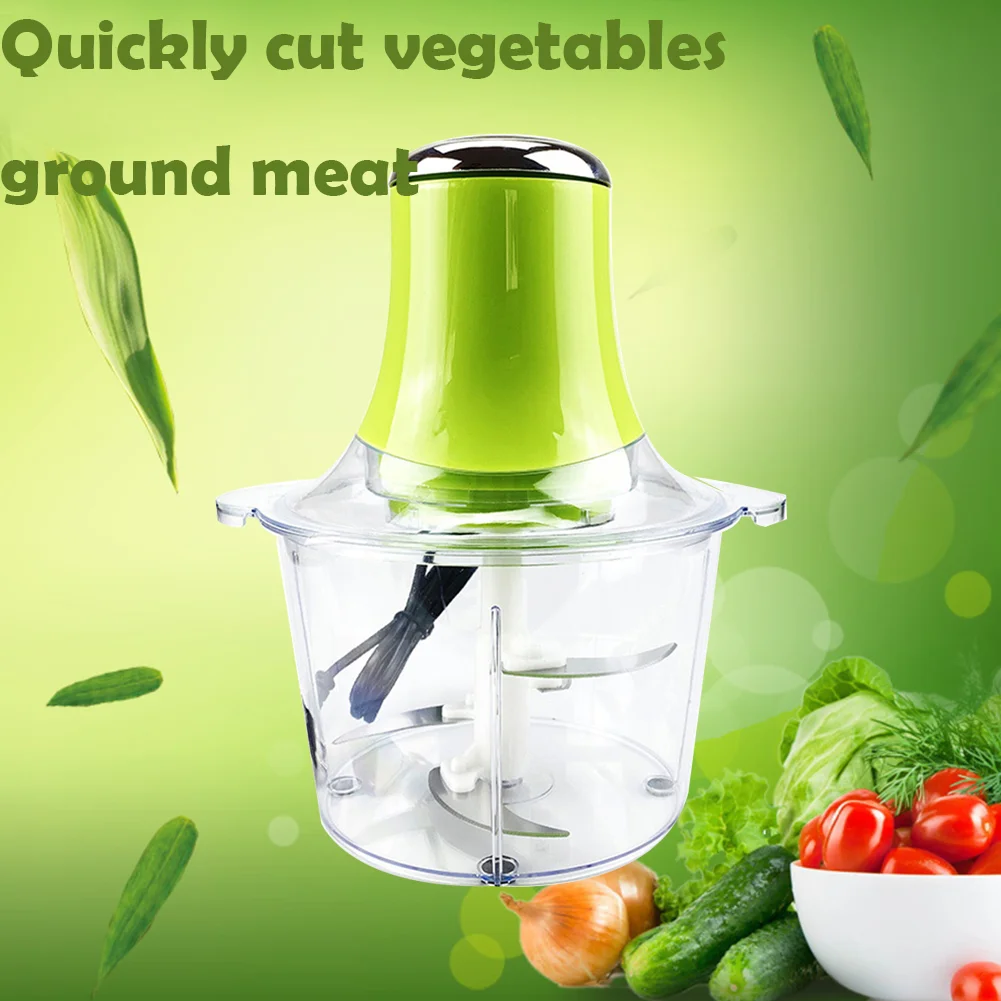 

Электрическая мясорубка, 2 л, лезвие из нержавеющей стали, фруктовый Многофункциональный комбайн, кухонный Электрический измельчитель, мяс...