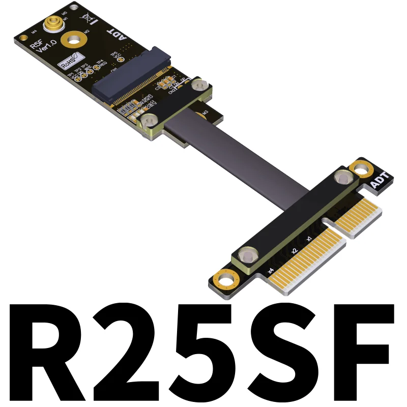 

Riser PCIe x4 To M.2 A.E. key WiFi Adapter Card Cable Extension PCI-E 4X PCI-Express m2 A E Key Conversion Adapter Cord R25SF