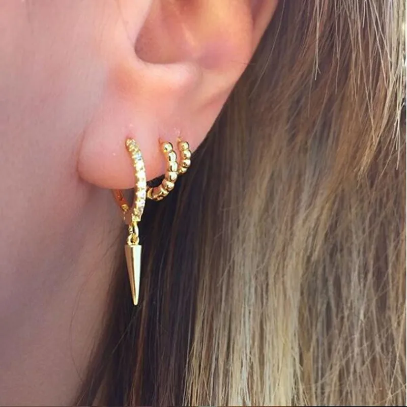 Новый Круглый Кулон покрытый с конус золото Цвет очаровательные женские модные