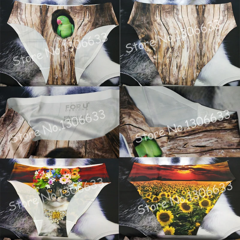 

FORUDESIGNS Fashion Cartoon Dentist/Teeth Print Woman Sexy Panties Casual Summer Ultra-thin Underwear Girl Seamless Briefs Fit