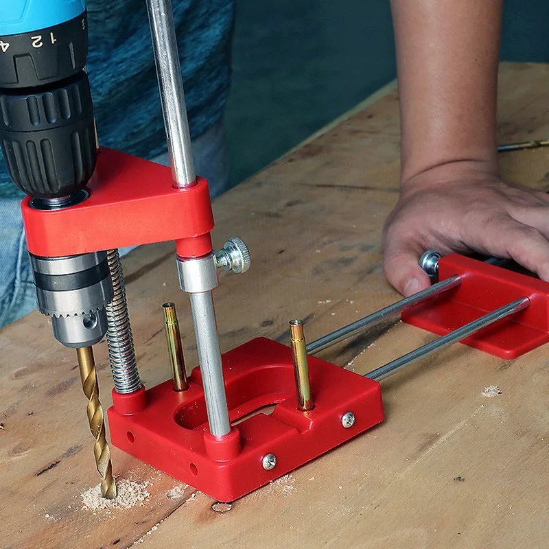 

Woodworking Drill Locator Convenient Labor Saving Alloy Steel Woodworking Drilling Template Guide Tool For Home