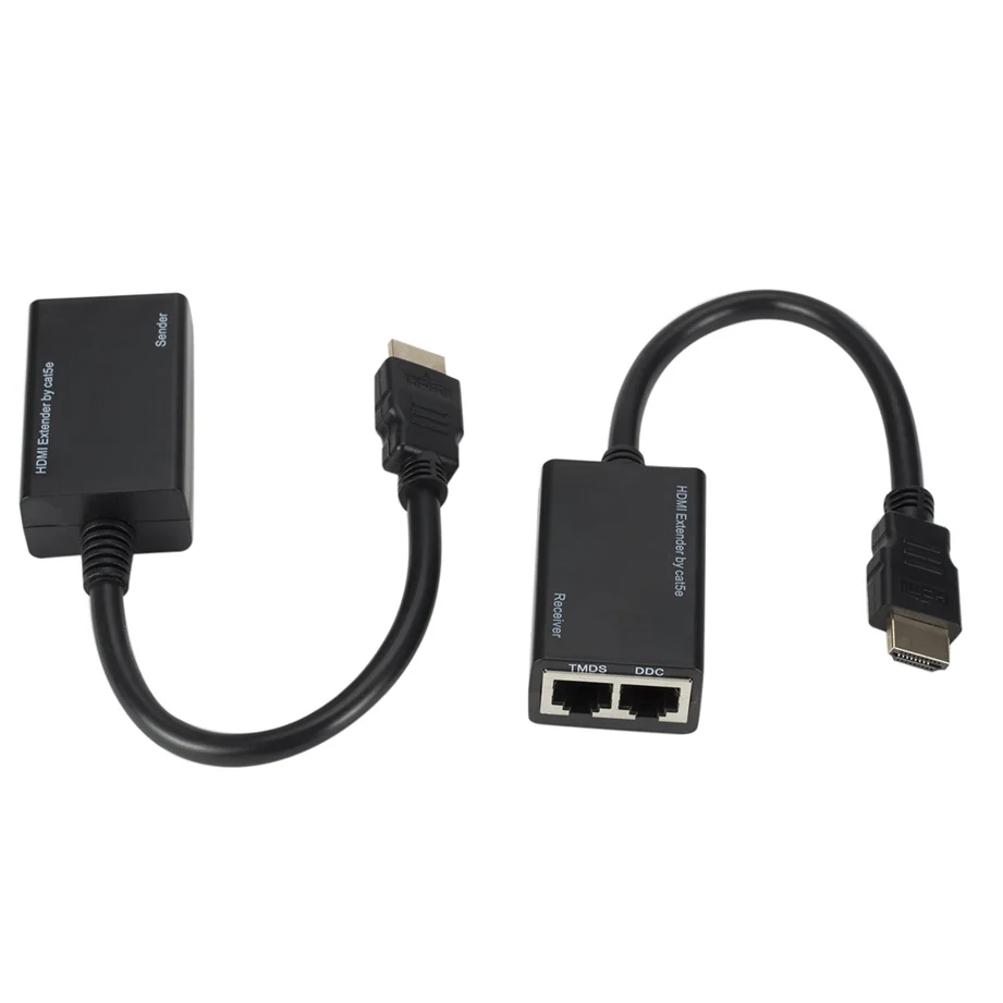 HDMI Over RJ45 CAT5e CAT6 UTP LAN Ethernet Extender Repeater Supports 1080p Resolution up to at least 100ft (30M) using cab | Электроника