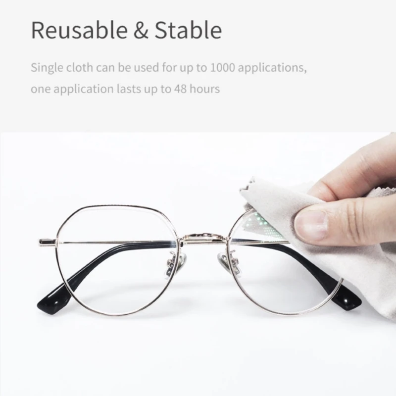 

Tech Nano Anti Fog Wipe Treatment Reusable Cloth Pre-moistened Antifog Lens Cloth Defogger Eyeglass Wipe Prevent Fogging