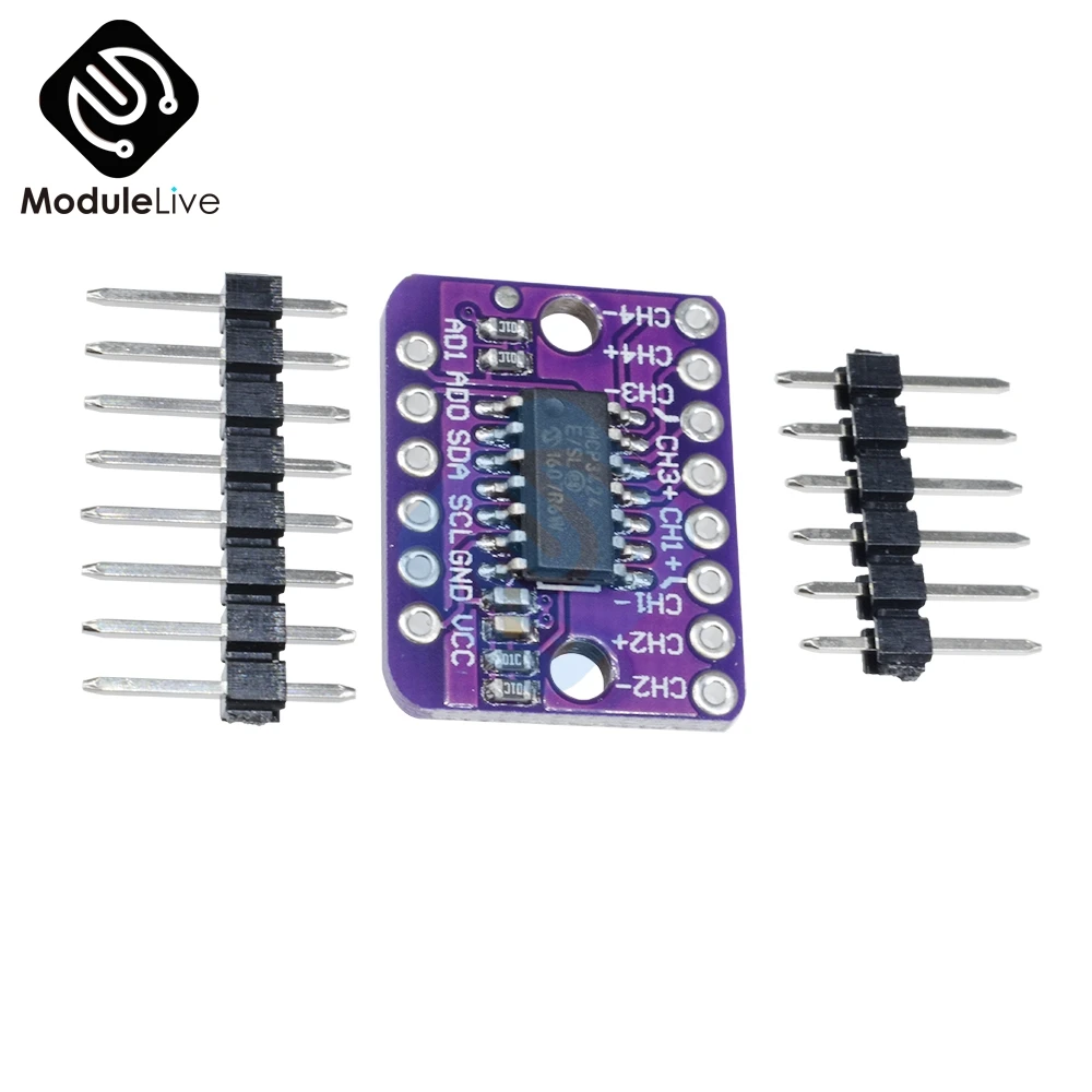 MCP3424 Digital I2C IIC ADC 4 Channel CH модуль преобразования для Raspberry Pi Arduino 2 7 5 В|Детали и