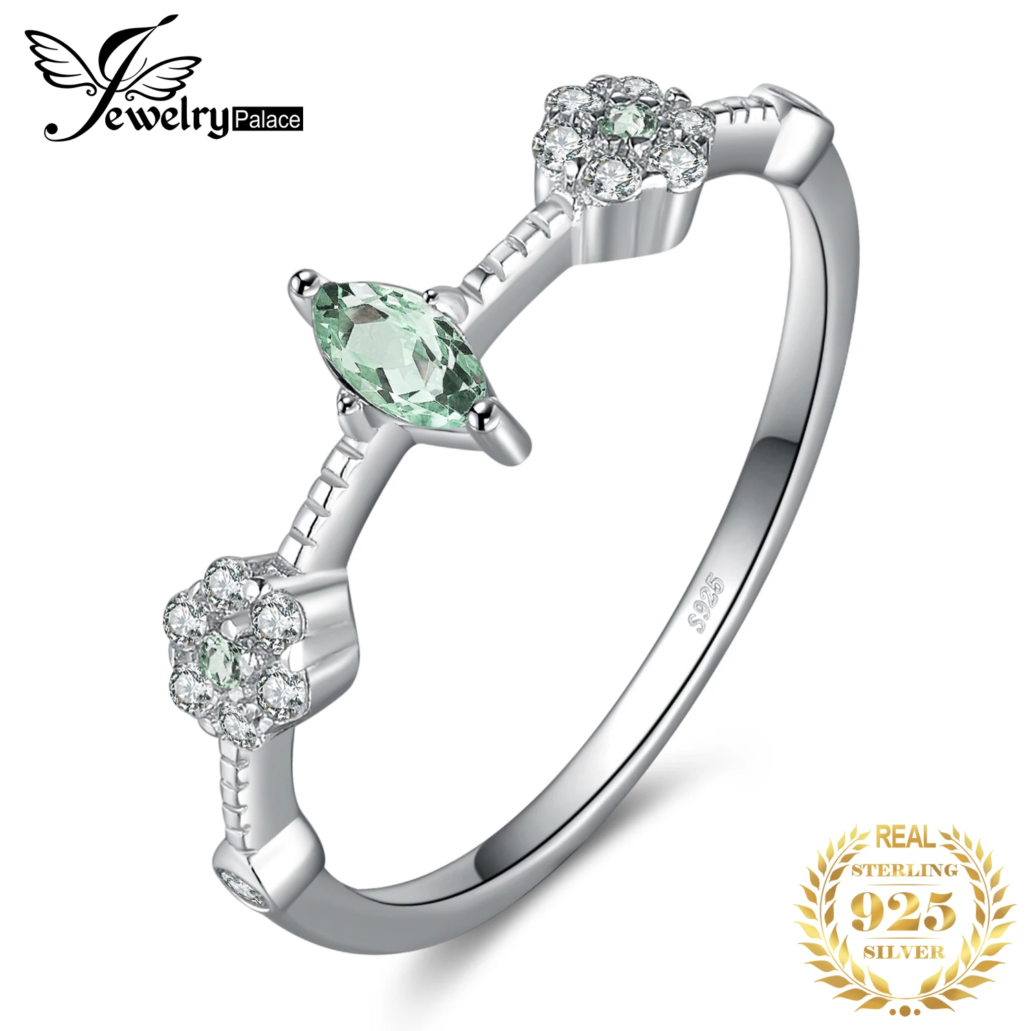 Ювелирное кольцо Marquise Spinel с 3 камнями штабелируемое 925 пробы серебряные кольца