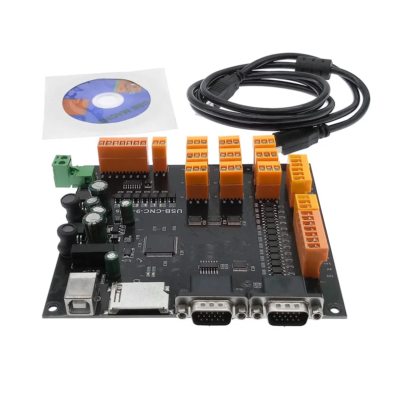 Плата драйвера USB CNC 9 осевой контроллер шагового двигателя Breakout плата с MPG