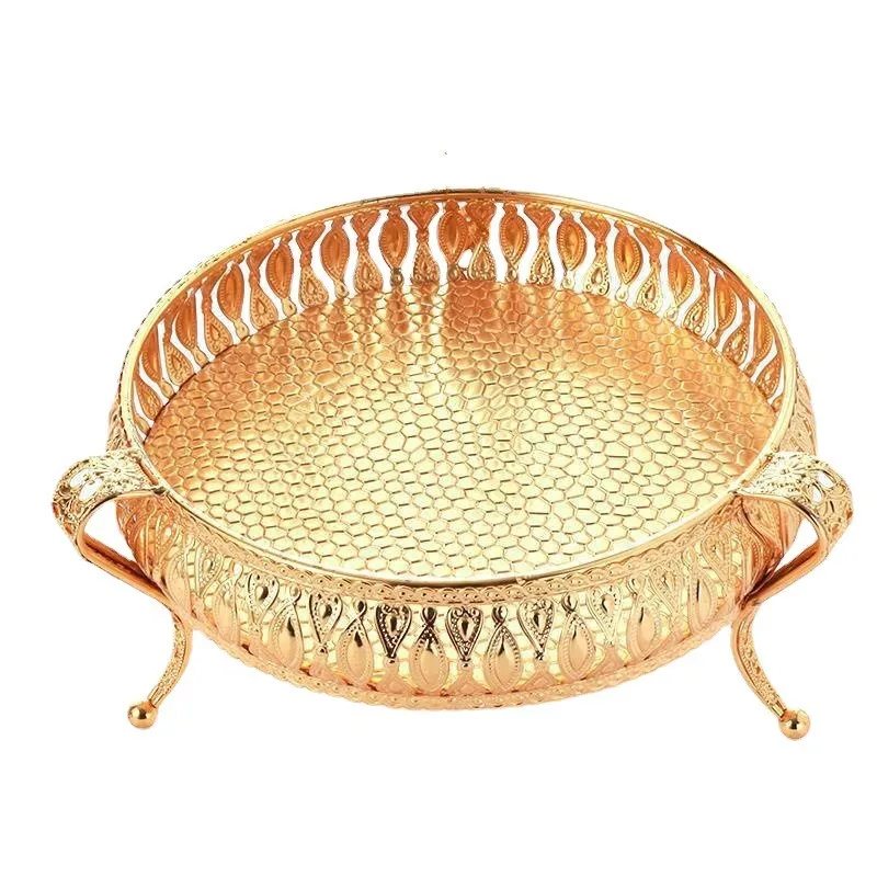 1 pc Metal tray round/square storage box modern creative European multi-functional snack table to store the household fruit | Дом и сад