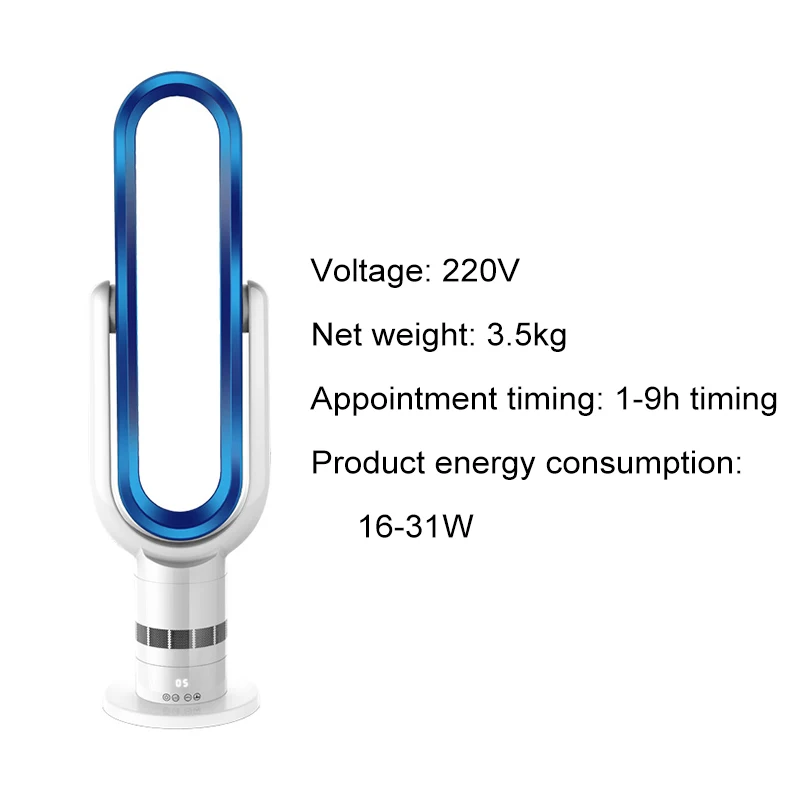 

Touch Screen Leafless Fan Easy To Clean Ultra-quiet Child Safety Multi-speed Adjustment Natural Wind Remote Control Floor Fan