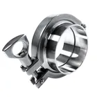 38 мм 51 мм санитарный фланец трубы сварочный наконечник + тройной зажим + силиконовая прокладка нержавеющая сталь SUS SS 304 triclamp