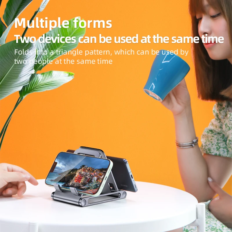hagibis cell phone stand universal tablet desk holder adjustable foldable aluminum desktop stand for iphone 12 11 pro max ipad free global shipping