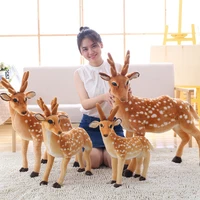 simulation fawn plush toys childrens teaching toys stuffed animal sika deer birthday gift creative doll
