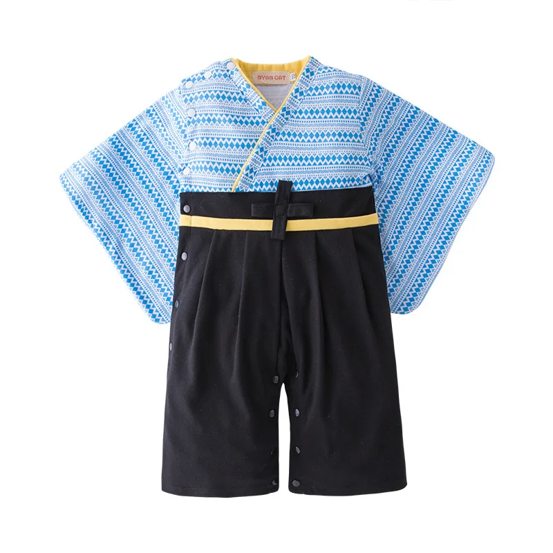 

New Fashion Beach Style Summer Baby Boys Romper Short Sleeve Gentleman Infant Jumpsuit Newborn Boy Formal Clothes