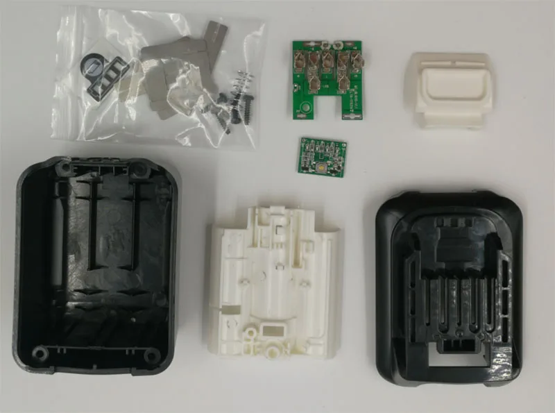 BOX with PCB BL1041 пластиковый чехол для батареи PCB защита от зарядки, монтажная плата светодиодный для MAKITA 10,8 V 12V 2Ah 6Ah BL1021 литий-ионный аккумулятор - Цвет: BOX with PCB