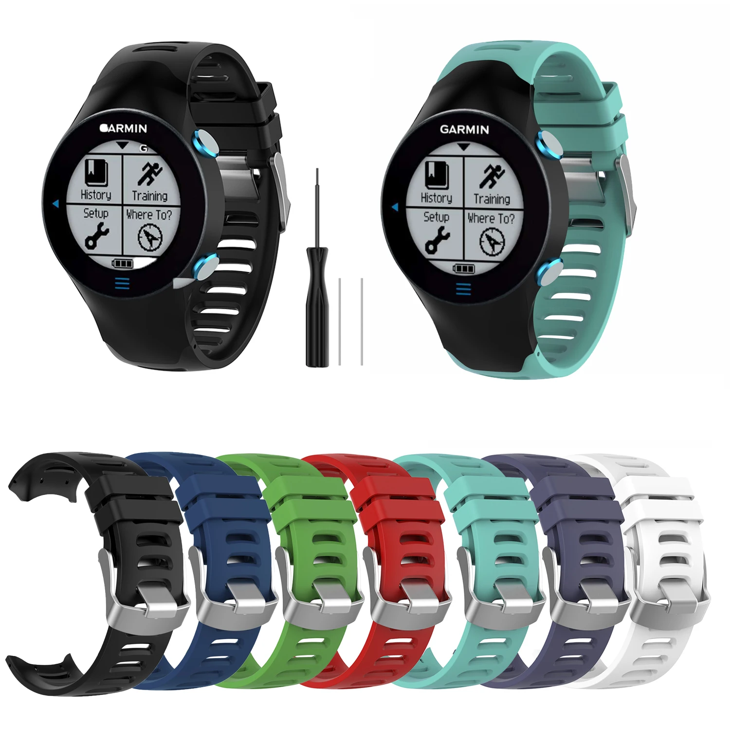 

Replacement Soft Silicone Wrist Strap For Garmin Forerunner 610 Smart Watch Band Bracelet for Forerunner610 sport wristband belt