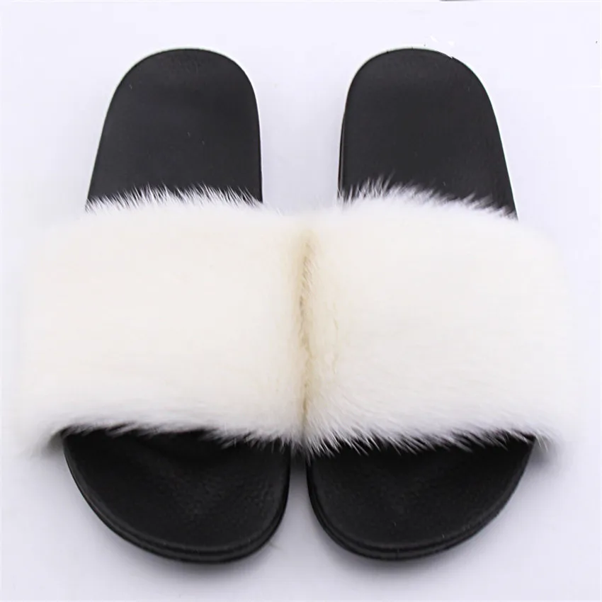 

2021 Ladies Slippers 100% High Quality Mink Slippers Real MInk Slippers Casual Flat Shoes Household Slides Beach Sandals