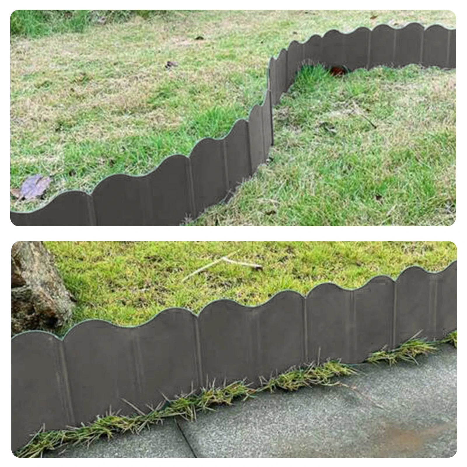 

20PCS Fence Lawn Garden Border Garden Grass Edge Fence Wall Way Roll Road Gardening Small Fence 15X14cm DIY Flower Bed Decor