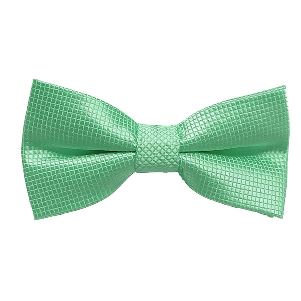 

HUISHI Classic Kid Bowtie Boy Gril Baby Children Bow Tie Fashion Check Solid Color Mint Green Red Black White Green Pets Cravat