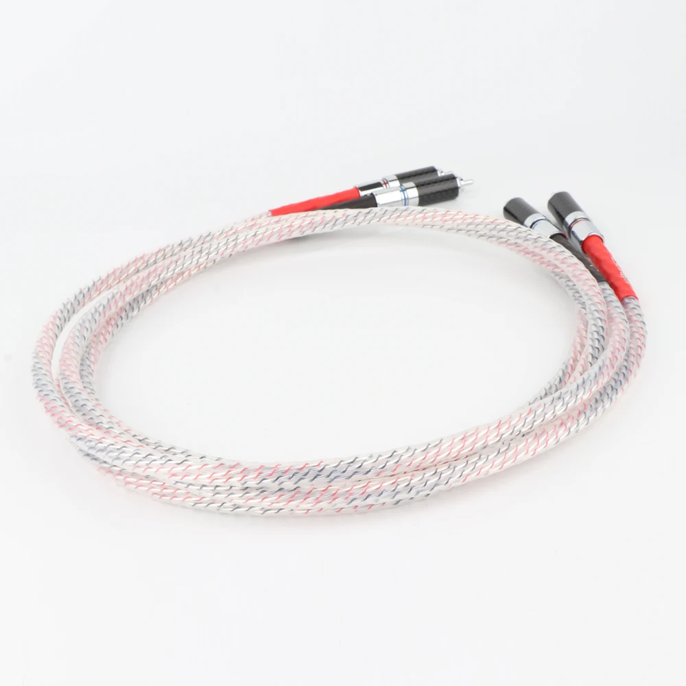 Пара посеребренных аудио соединительных кабелей Nordost Valhalla 7N с углеродным