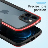 acrylic shockproof case for iphone xr x xs 11 12 pro max 13 7 8 plus se 2020 hard pc rubber soft frame hd transparent back cove