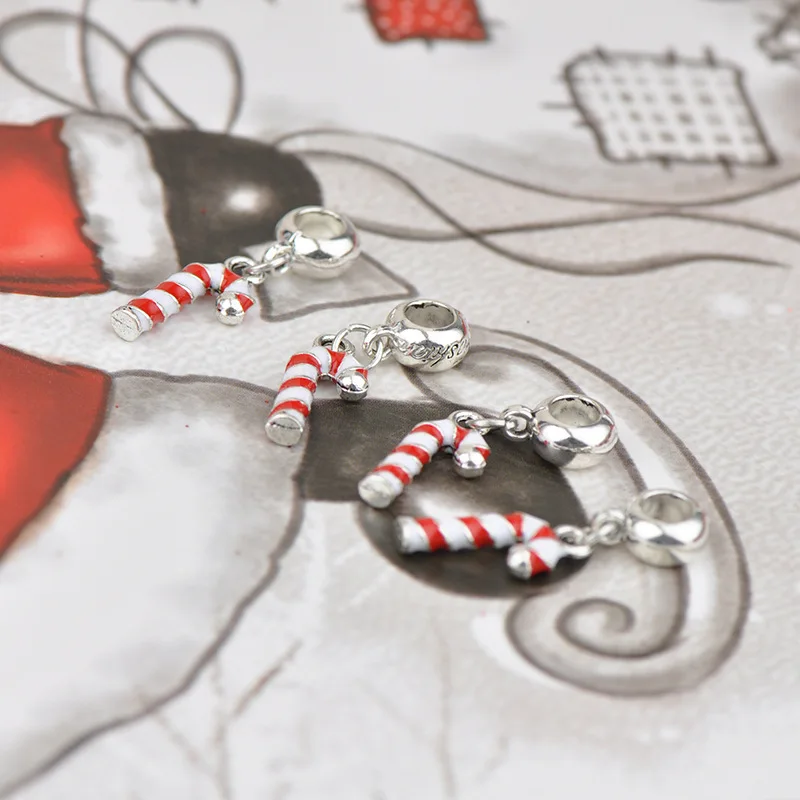 Рождество карамельного тростника кулон подходит оригинальный ПАН браслет для