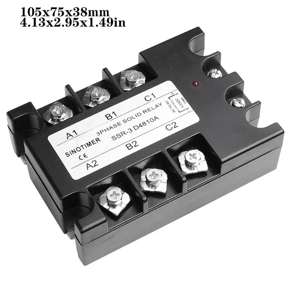 

DC-AC 40DA AC Output 3 Phase Solid State Relay 3-32VDC To 30-480VAC SSR-3 Module Switch Relay Solid State Relay