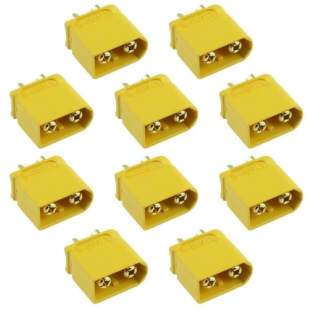 

10 x Мужской XT60U компактный Позолоченный разъем 30 А Amass