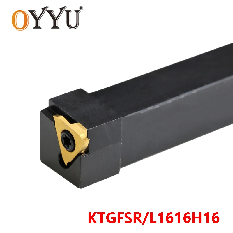 

Твердосплавные вставки OYYU KTGFSR1616H16 KTGFSL1616H16 KTGFSR KTGFSL 1616H16, держатель токарного инструмента для резки хвостовика
