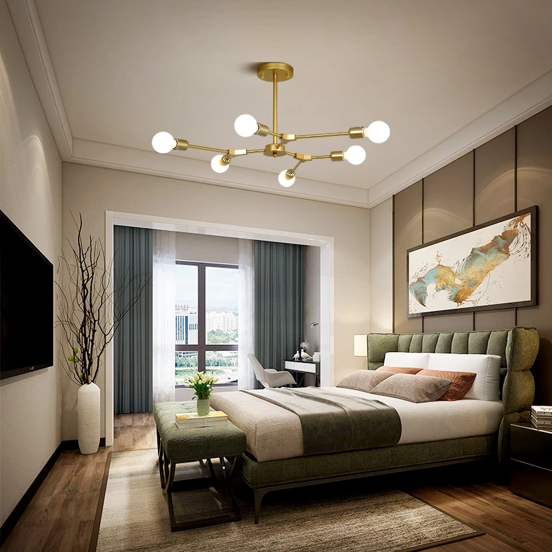 Нордическая молекулярная люстра освещение для гостиной современная простая