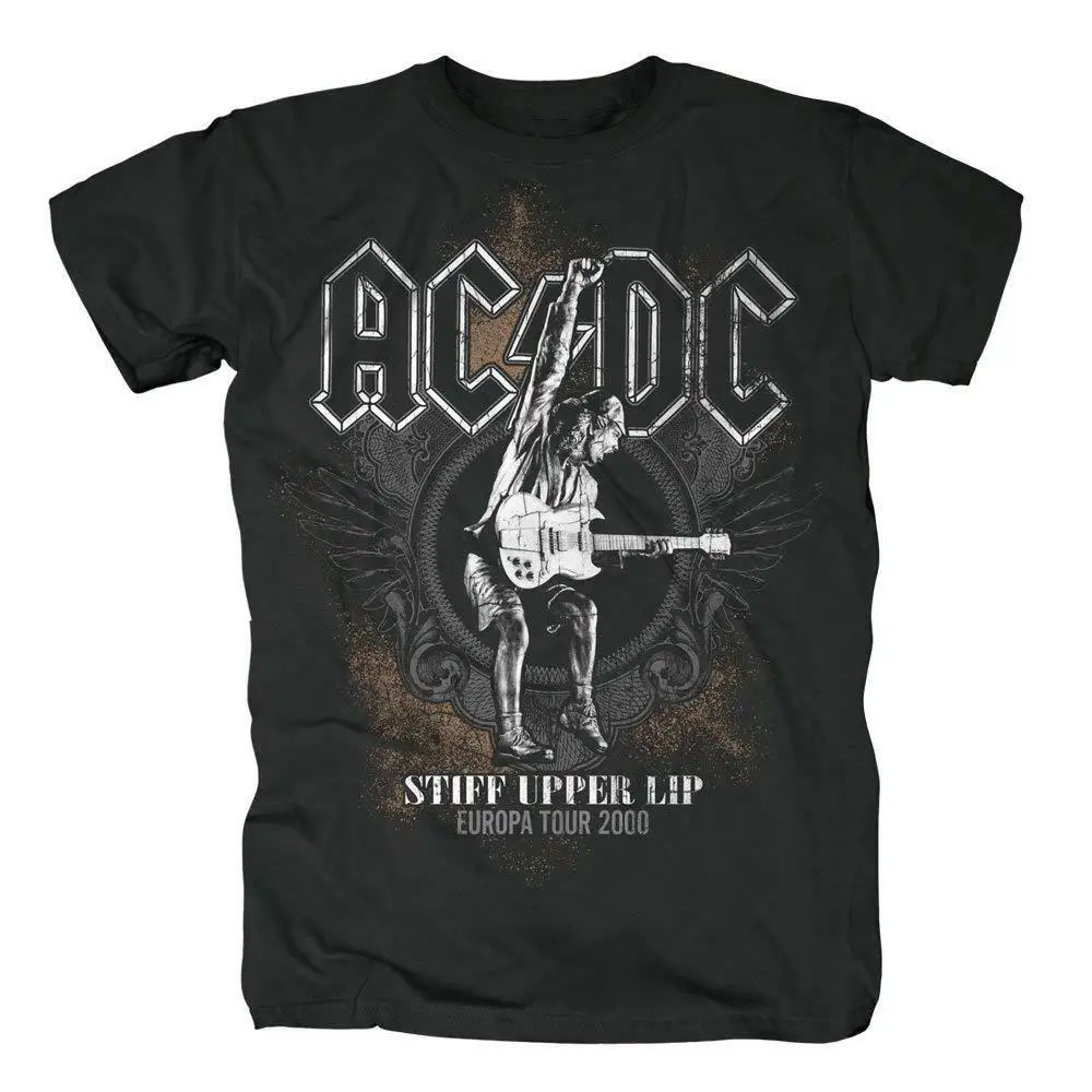 Ac/Dc жесткая верхняя губа тур официальная Мужская футболка|Мужские футболки| |