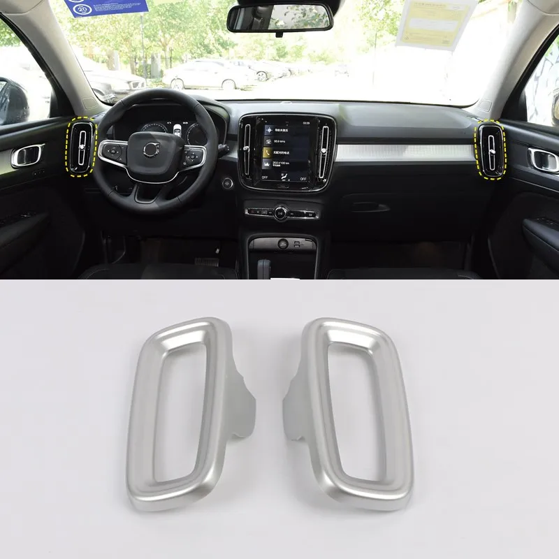 Side Matte Для Volvo XC40 ABS автомобильный Стайлинг интерьер верхняя боковая консоль приборная панель навигация вентиляционное отверстие выход крышка планки - Название цвета: Side Matte