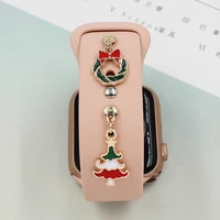 christmas decorative charms for apple watch band silicone bracelet metal paw decorative nails for iwatch sport strap accessories