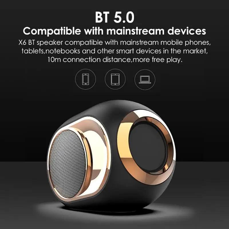 Портативная Bluetooth-Колонка X6 Golden egg беспроводная звуковая панель стерео объемная