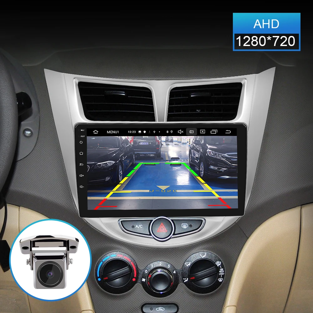 ISUDAR Автомагнитола для hyundai/Solaris/Verna/Accent 2 din Android 9 Авторадио Мультимедиа gps ram 2 Гб rom 32 ГБ USB DVR AHD камера
