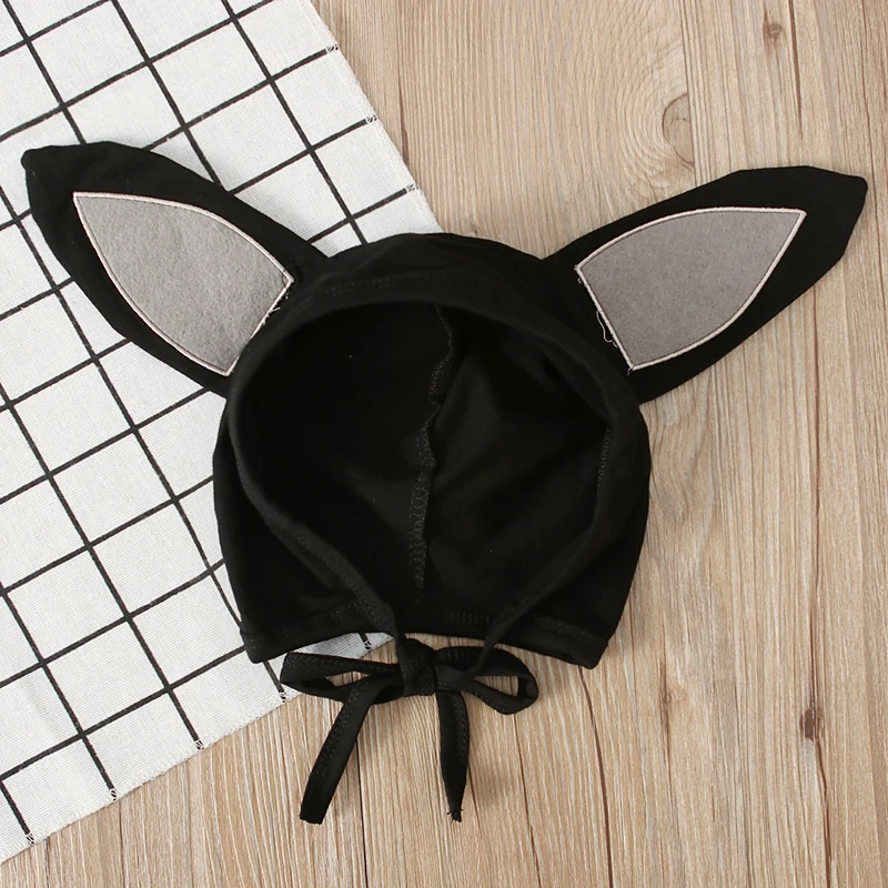 Halloween Newborn Baby Clothing Toddler Baby Boy Girls Halloween Bat Cosplay Costume Long Sleeve Romper Hat Outfits Set
