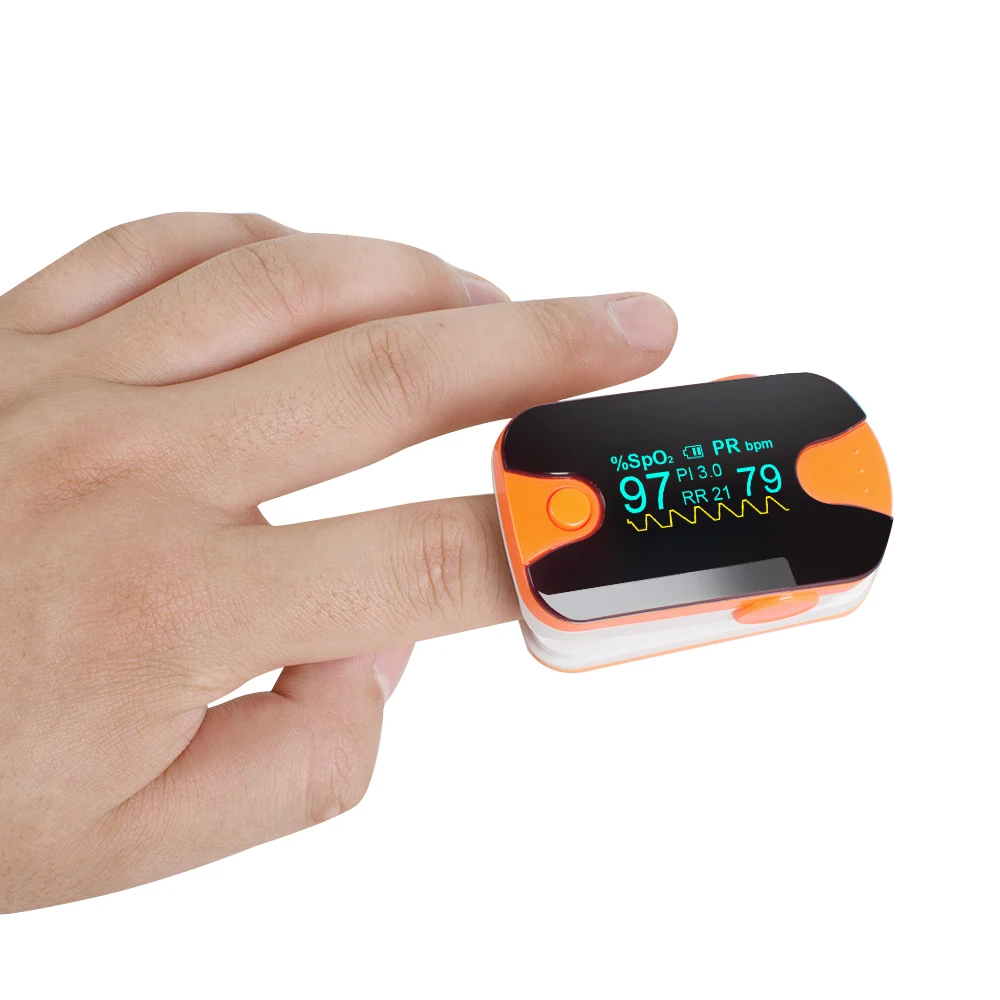 Пульсоксиметр SPO2 PR PI с OLED-дисплеем измеритель пульса и частоты дыхания для