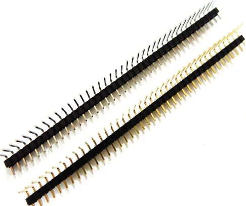 

200 шт./лот 2,54 мм Однорядный штекер 1X40 прямоугольный штыревой разъем полоса позолоченная ROHS хорошее качество