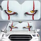 Подарок на Хэллоуин 3D крутые фильмы ужасов дизайн печать защита интерьера автомобиля переднее ветровое стекло Солнцезащитный козырек складной солнцезащитный козырек для внедорожников автомобилей