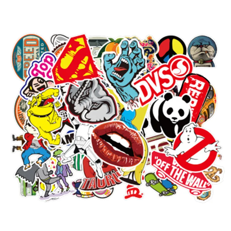 50 звёзд классические модные наклейки граффити для мотоцикла автомобиля и