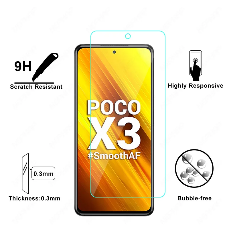 9H HD Защитное стекло для Xiaomi Poco X3 NFC C3 M3 закаленное защитное экрана M2 Pro объектив