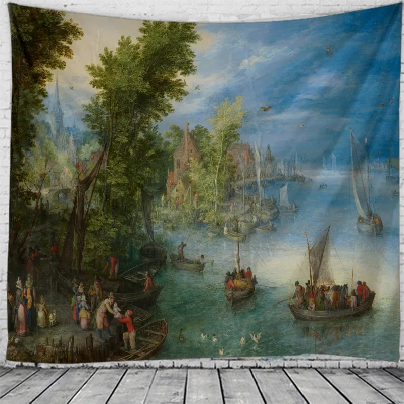 

Landscape Beauty Print Wall Tapestry Tapestries Wall Hanging Flower Psychedelic Tapestry Wall Hanging Decor Halloween Deco