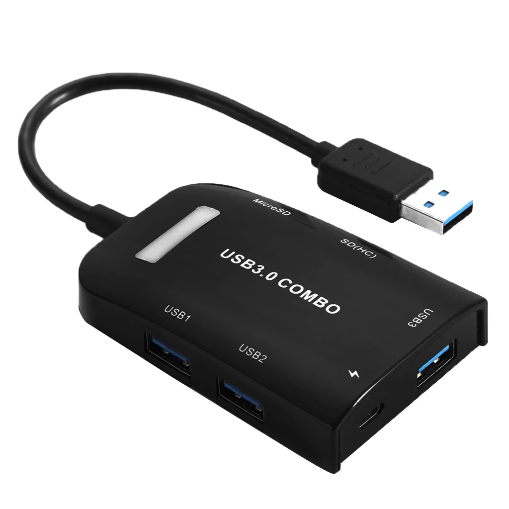 Quelima портативный считыватель карт USB 3 0 типа C OTG концентратор комбо для устройств