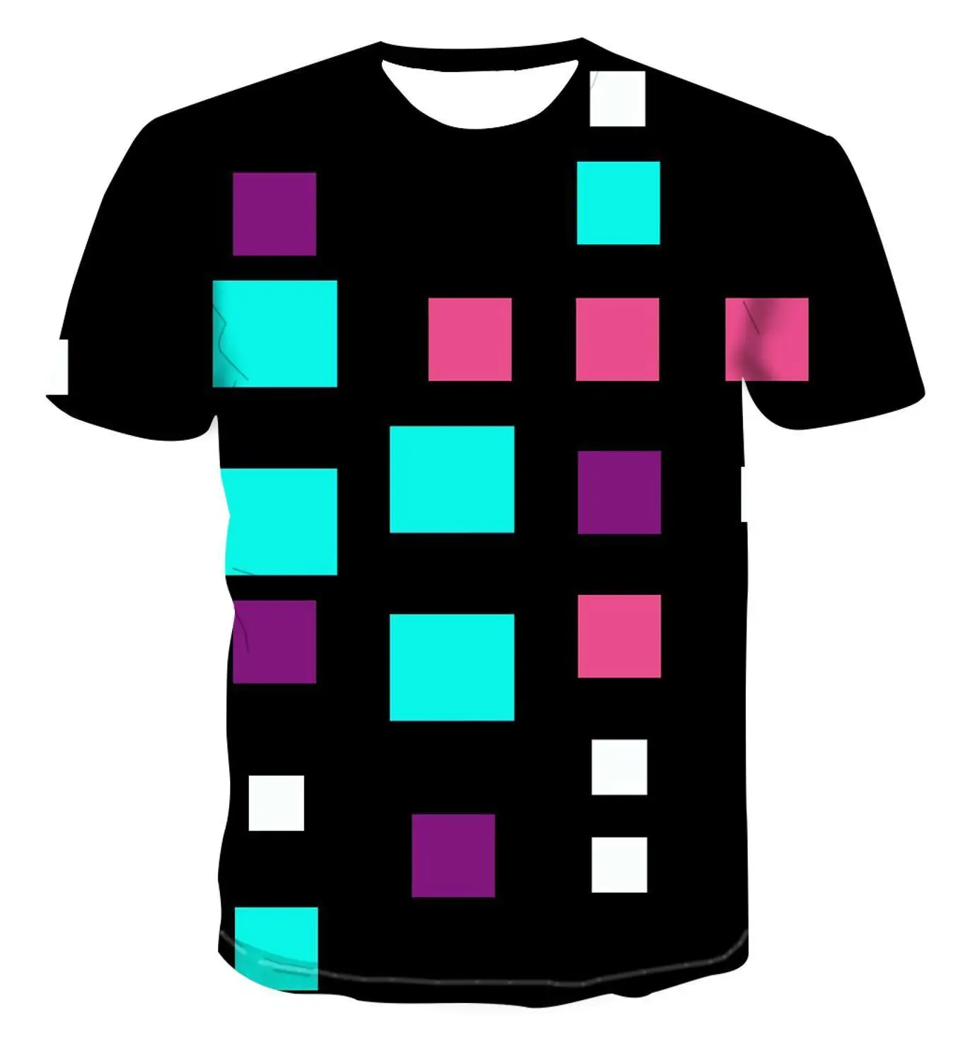 Новая 3D-печать простая Мода ослепительный цвет геометрический креативный дизайн