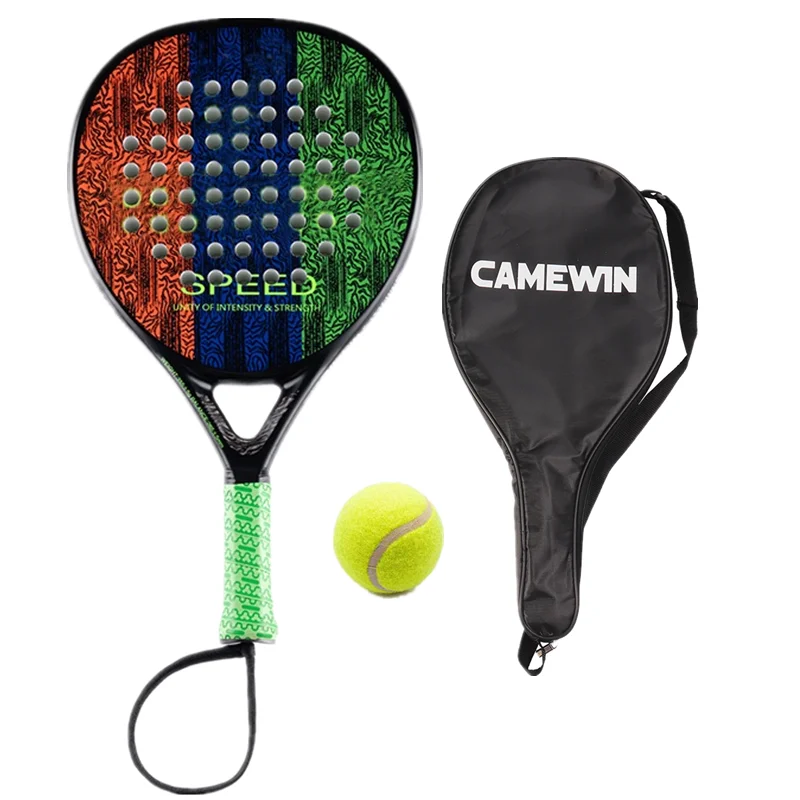 

2021 Camewin Padel Tennis Carbon Fiber Raquete Beach Tennis Outdoor Sports Unisex Racket Pala Padel