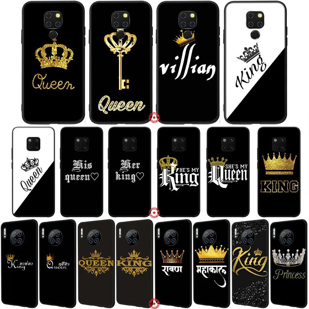 Y36 King Queen роскошный мягкий силиконовый чехол для телефона Huawei Mate 30 20 10 Lite Pro P10 Nova 2 2i