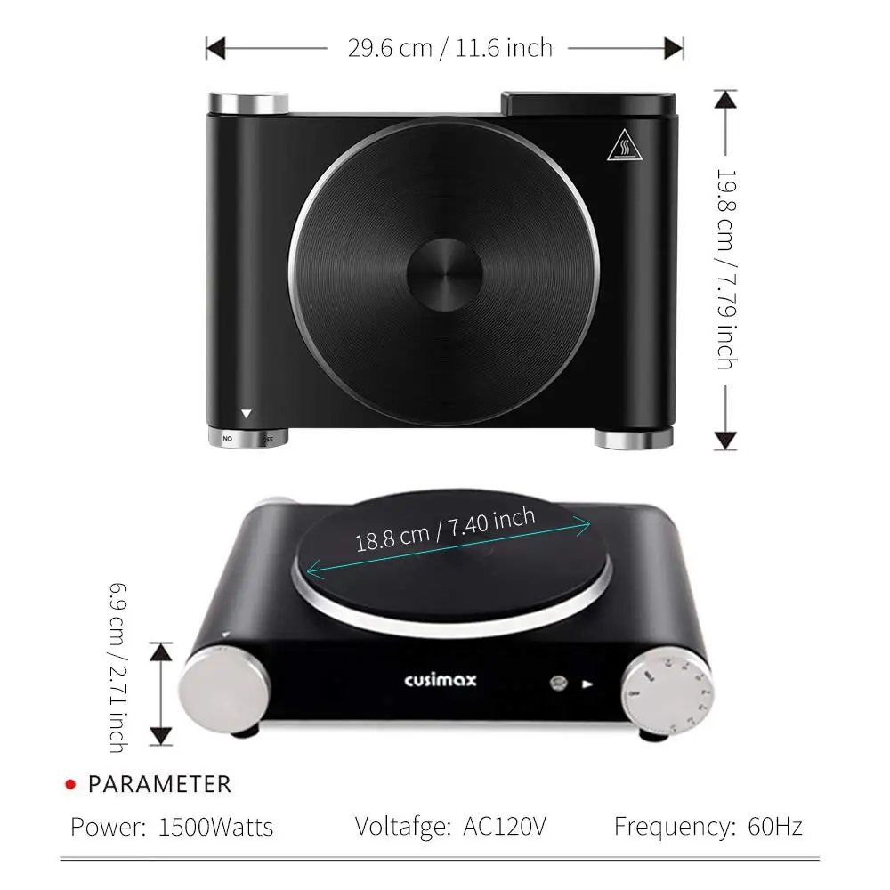 [US Warehouse] cusimax CMHP-B101 чугунная электрическая плита для приготовления пищи