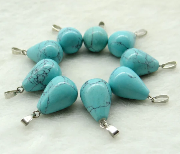 Оптовая продажа 50 шт/натуральный камень кристалл Агаты бирюзы подвески в форме