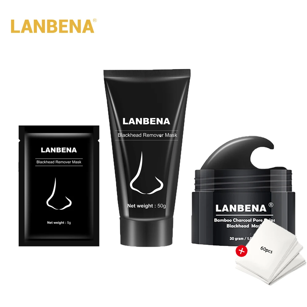 Черная маска LANBENA для лица с черных точек удаление Глубокая чистка головы лечение